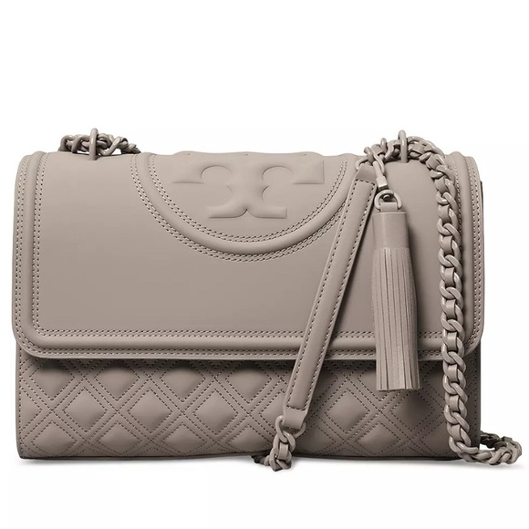 Tory Burch Handbags - Tory Burch Fleming Matte Convertible Shoulder Bag Taupe.